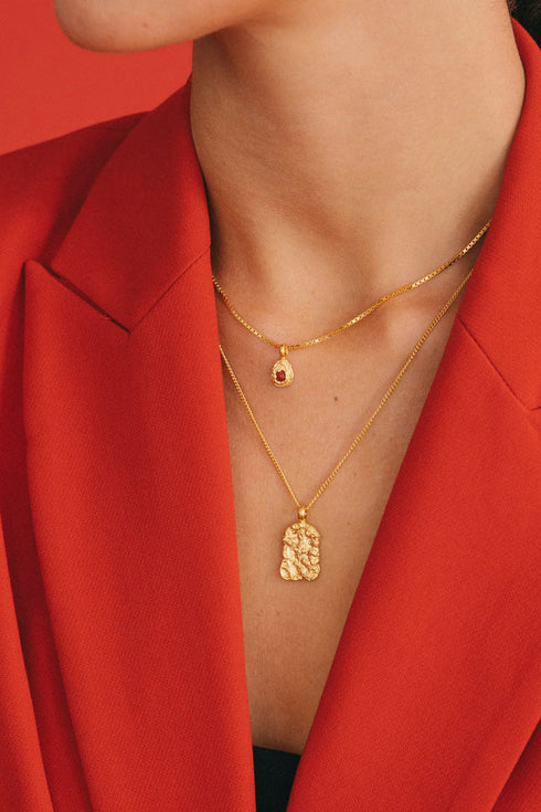 RED PLANET PENDANT GOLD